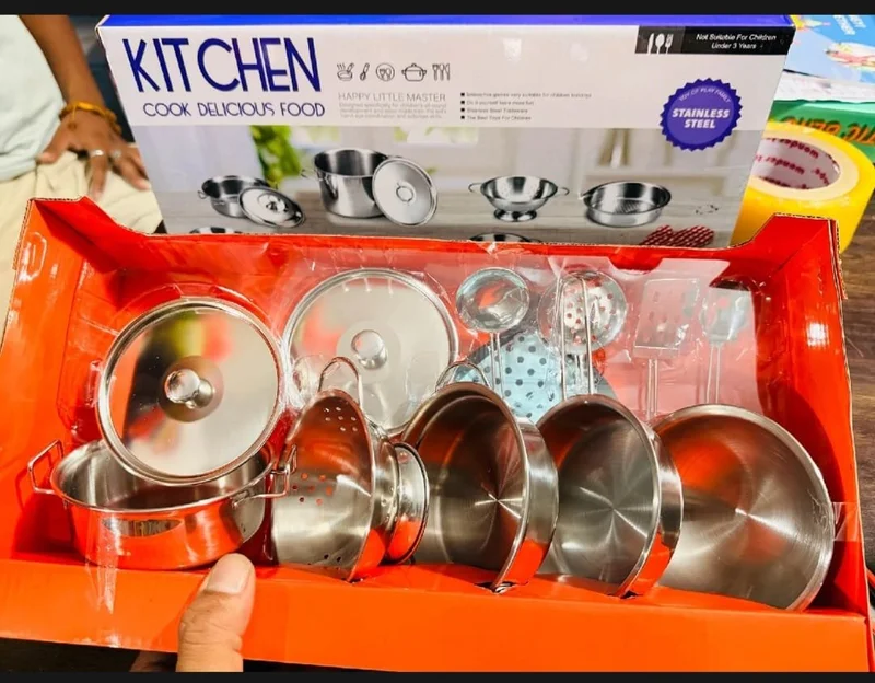 Happy Little Master Stainless Steel Kitchen Set - Cook Up Some Fun!